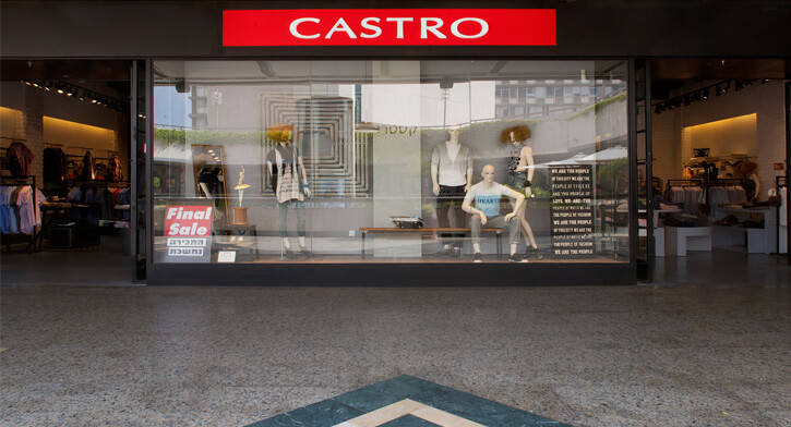 גופי תאורה יוקרתיים בפרויקט תאורה ברשת חנויות קסטרו