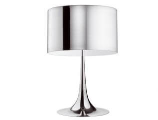 מנורות שולחן דגם SPUN LIGHT T של המותג הבינלאומי לגופי תאורה flos כסוף