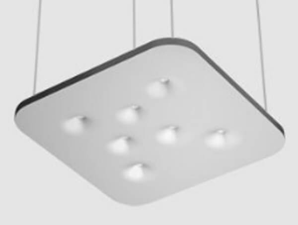 מנורות תליה, דגם Benguerra Square של מותג התאורה הבינלאומי flos
